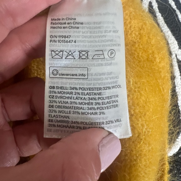 Mustard Cropped Wool and Mohair Blend Sweater - Picture 9 of 9